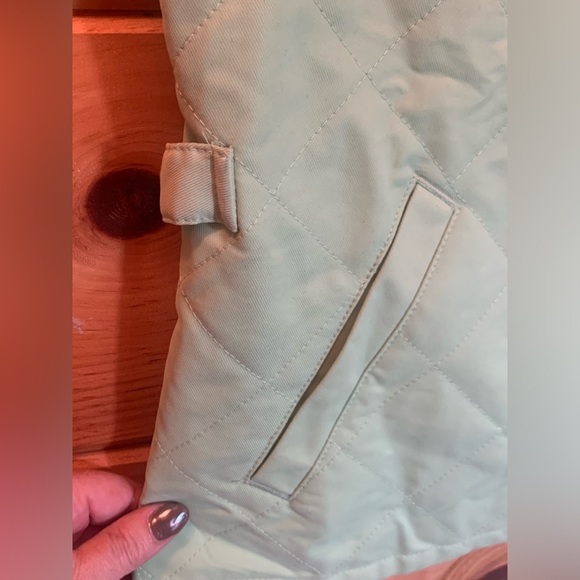 Orvis Womens M Waffle Knit Vest Full Zip Quilted Mint Lime Green Camp Sz M - Picture 6 of 16